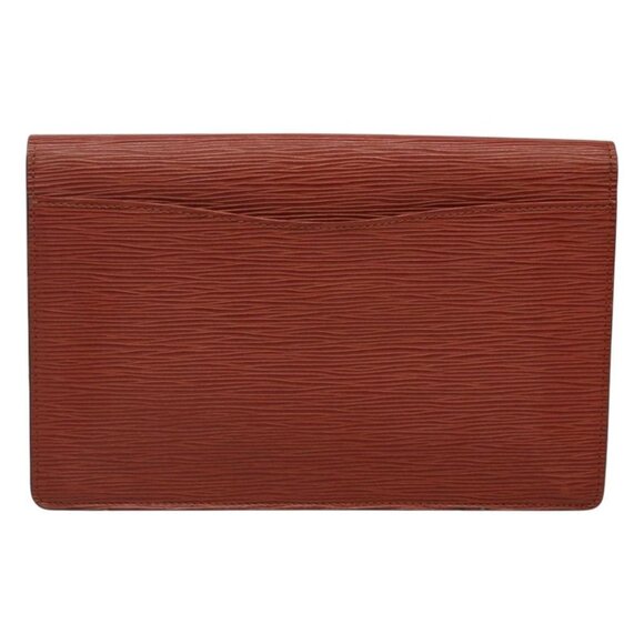 LOUIS VUITTON Epi Montaigne 27 Clutch Bag Brown LV Auth 122669 - Picture 3 of 16